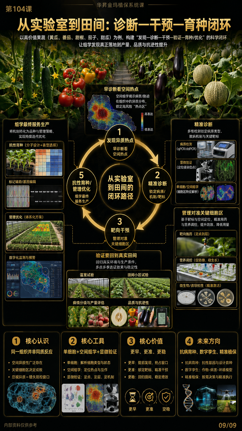 华昇金玛第104课图内09/09页：从实验室到田间：诊断—干预—育种闭环