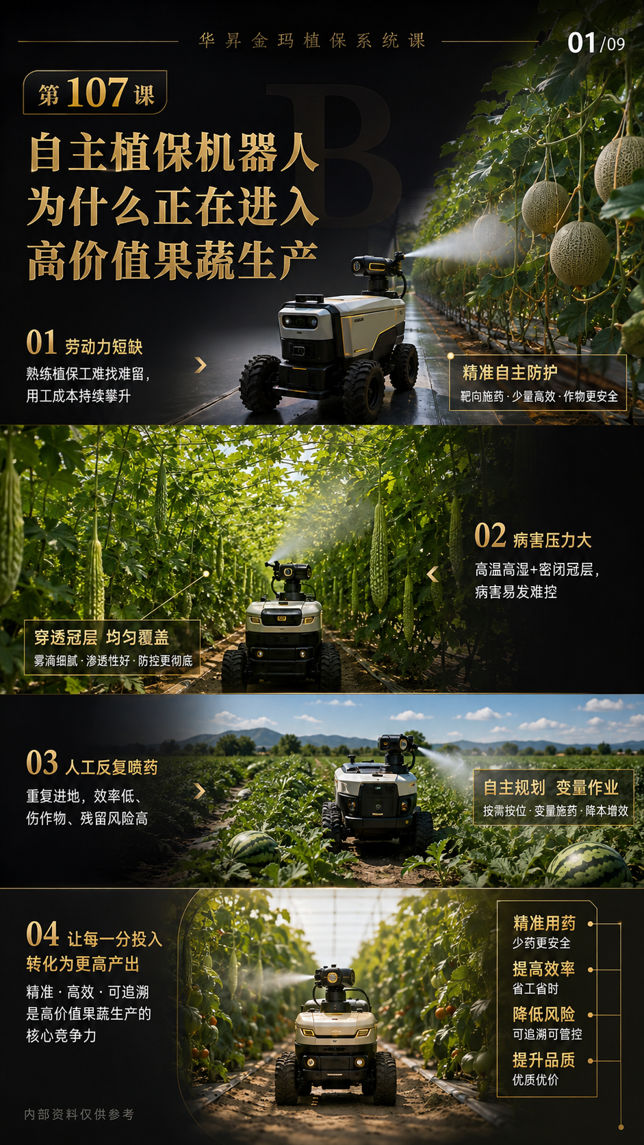 华昇金玛第107课图内01序号：自主植保机器人为什么正在进入高价值果蔬生产