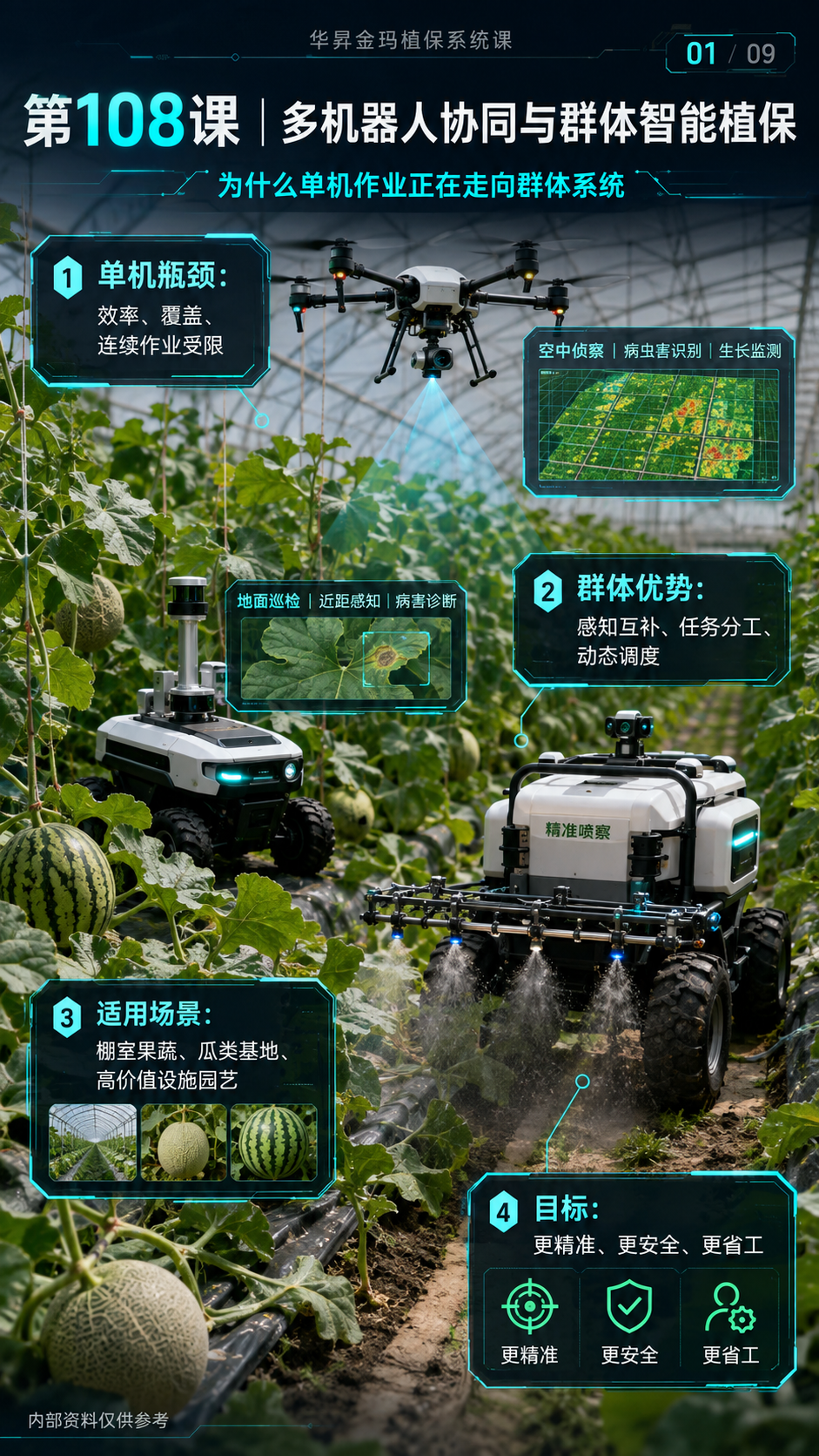 华昇金玛第108课资料图内01序号：多机器人协同与群体智能植保：为什么单机作业正在走向群体系统