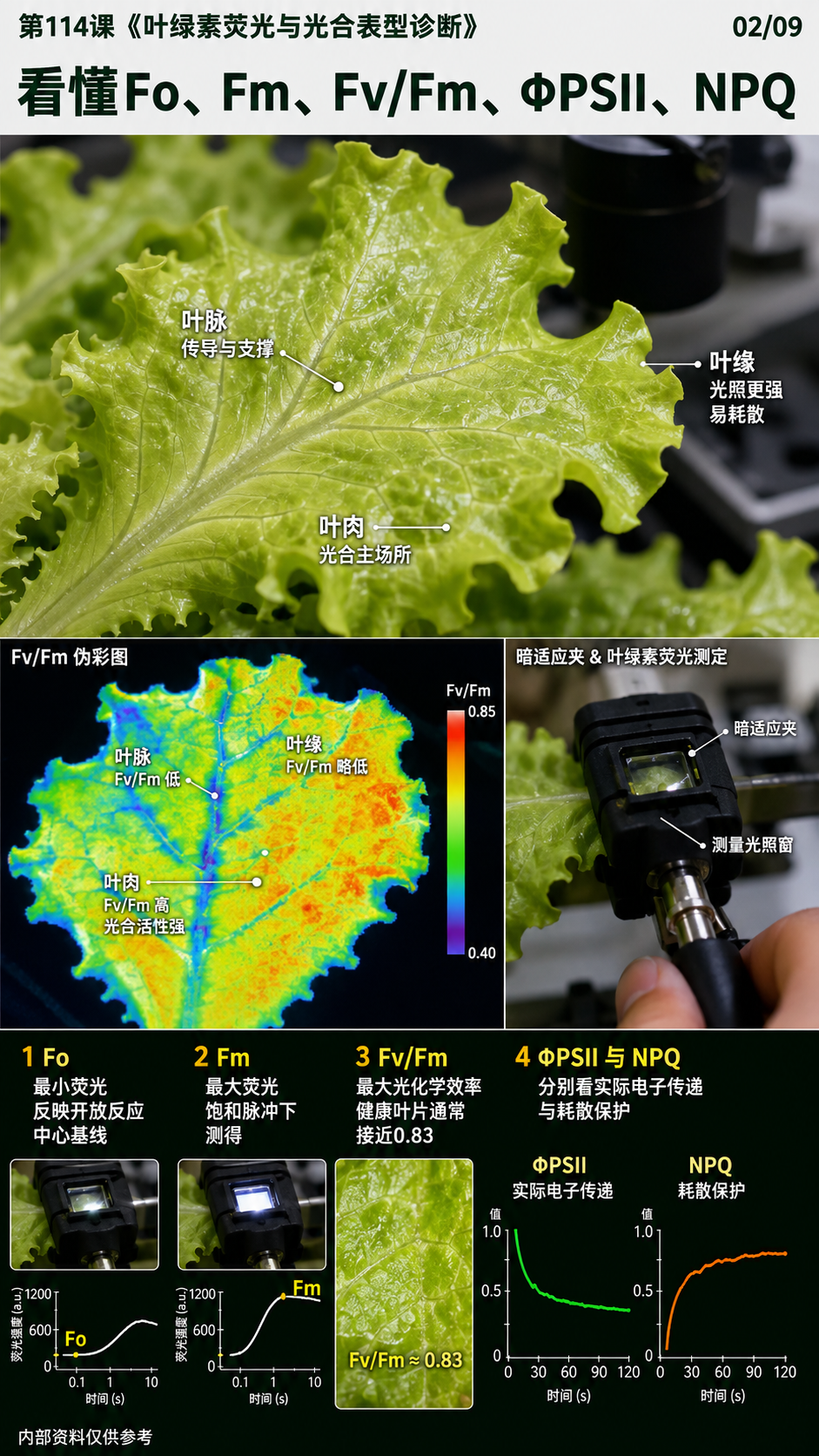 华昇金玛第114课图内02序号：看懂Fo、Fm、Fv/Fm、ΦPSII、NPQ