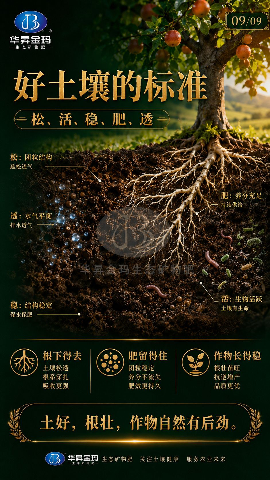 华昇金玛系列海报:好土壤的标准