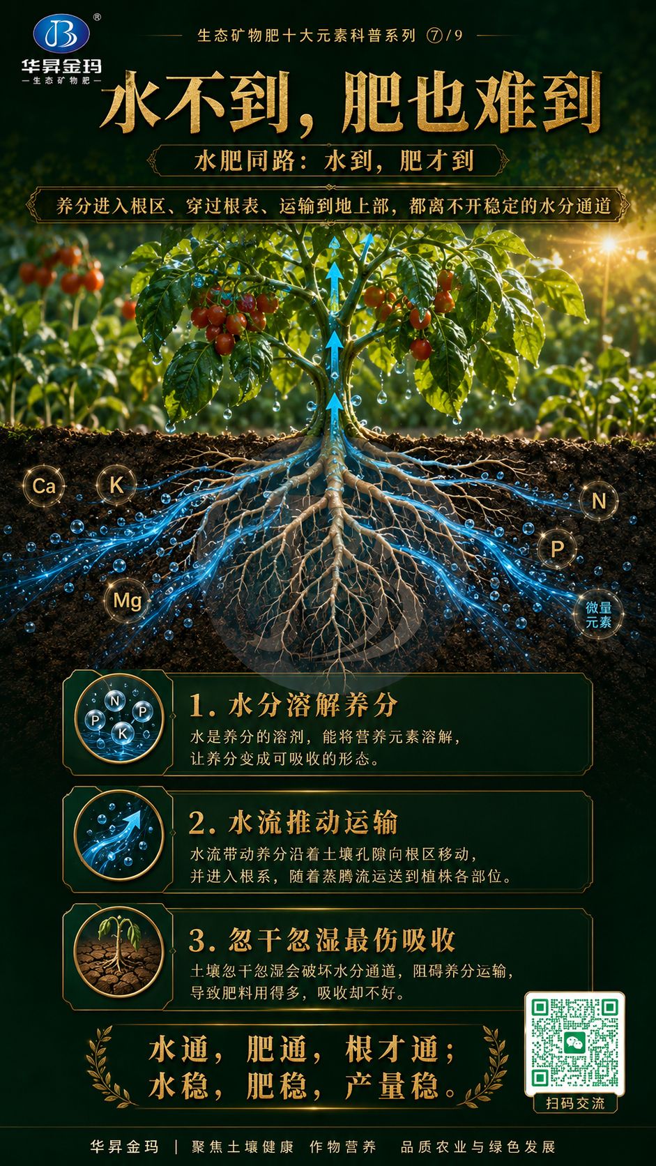 华昇金玛系列海报:水不到,肥也难到
