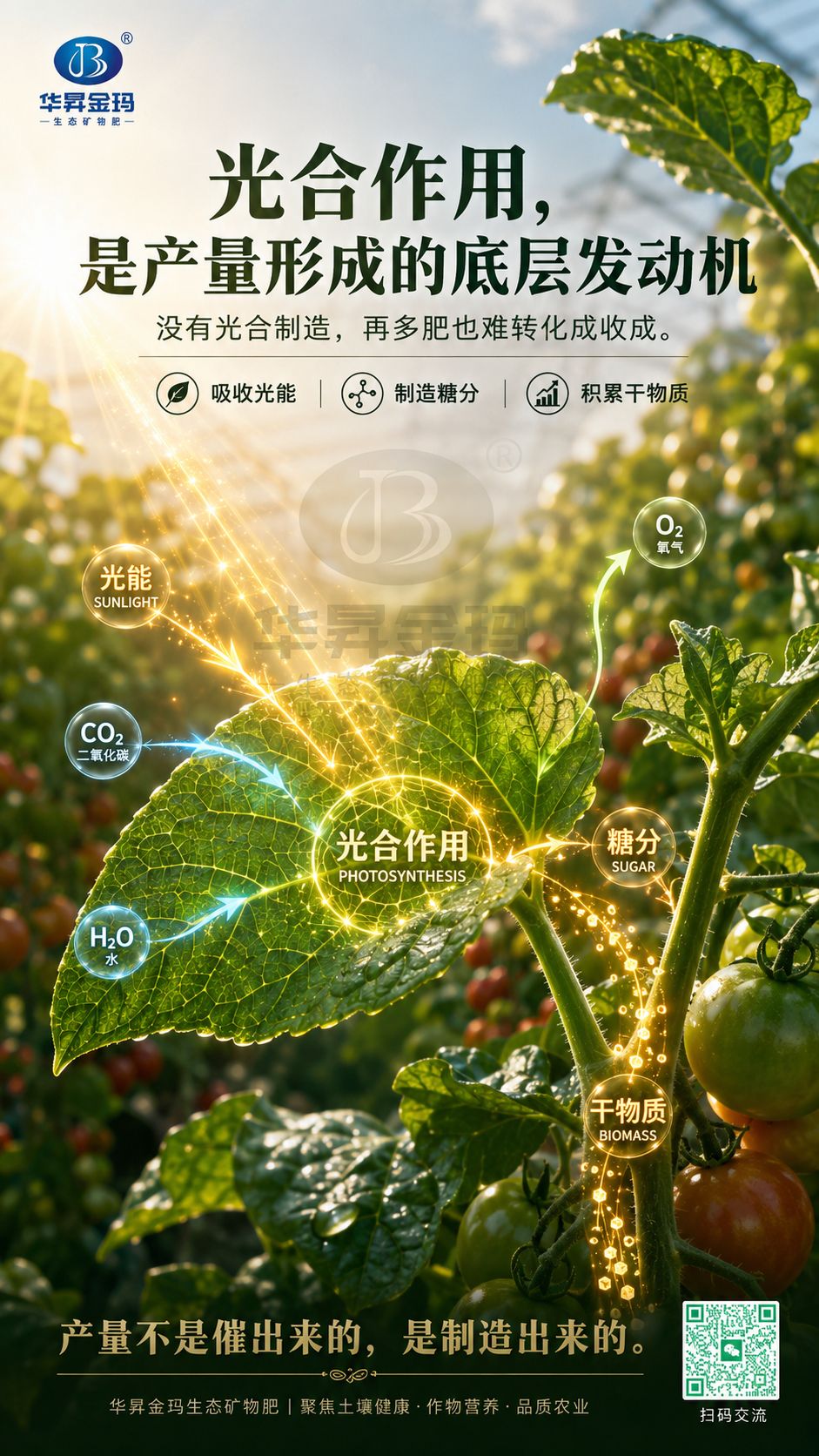 华昇金玛系列海报:光合作用,是产量形成的底层发动机