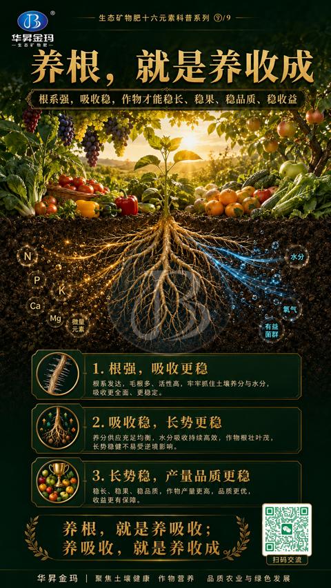 养根，就是养收成（根，是地下工厂）｜华昇金玛植保系统课技术图