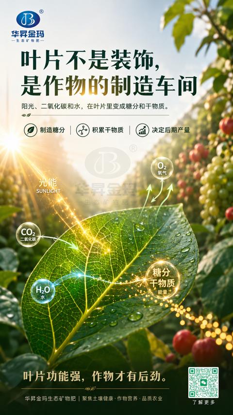 叶片不是装饰，是作物的制造车间（叶，是制造车间）｜华昇金玛植保系统课技术图
