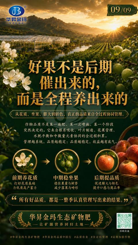 催出来的（从花质、坐果、膨大到转色，真正的品质来自全过程协同管理）｜华昇金玛植保系统课技术图