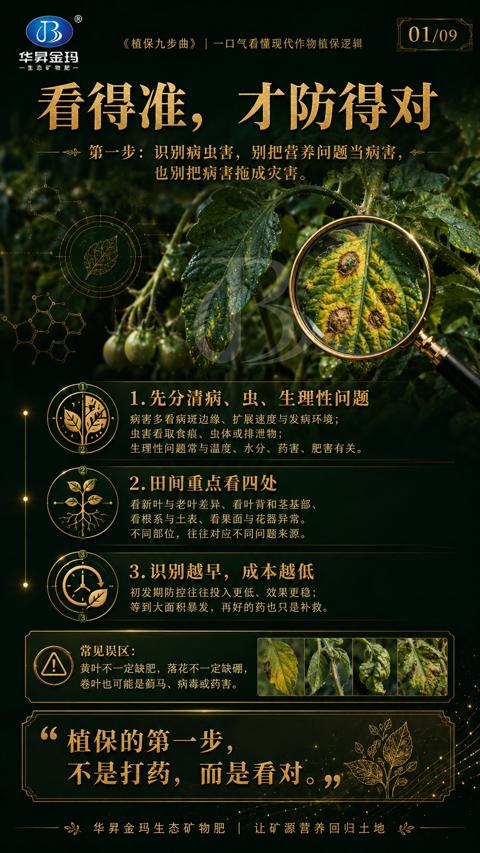 看得准，才防得对（植保九步曲》|一口气看懂现代作物植保逻辑）｜华昇金玛植保系统课技术图