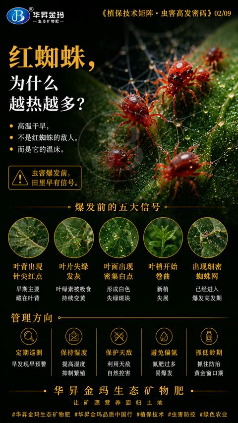 红蜘蛛（生态矿物肥一）｜华昇金玛植保系统课技术图