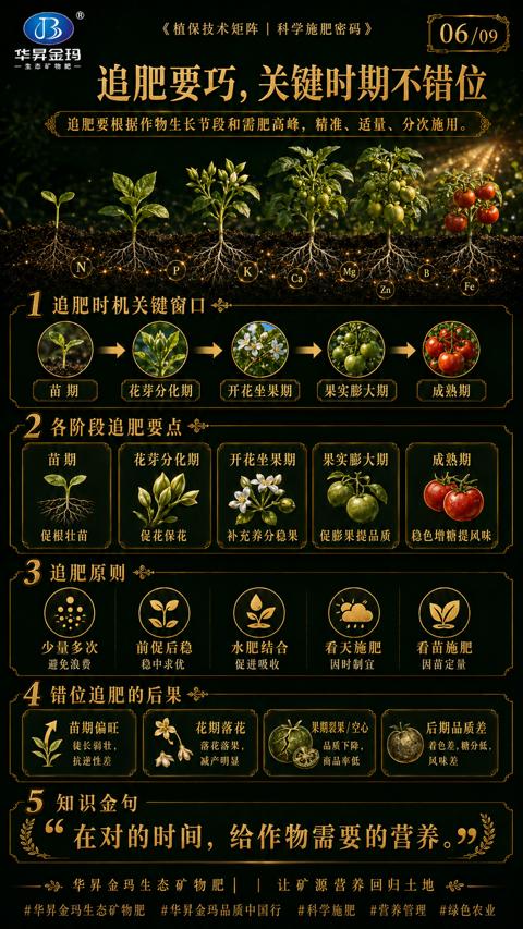 追肥要巧，关键时期不错位（追肥要根据作物生长节段和需肥高峰，精准、适量、分次施用）｜华昇金玛植保系统课技术图