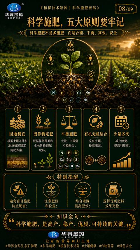 科学施肥，五大原则要牢记（科学施肥不是多施肥，而是合理、平衡、高效、安全）｜华昇金玛植保系统课技术图