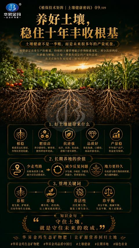 养好土壤（士壞健康是农业生产的根基，持续的土壞管理能让作物根系深扎、养分高效利用）｜华昇金玛植保系统课技术图