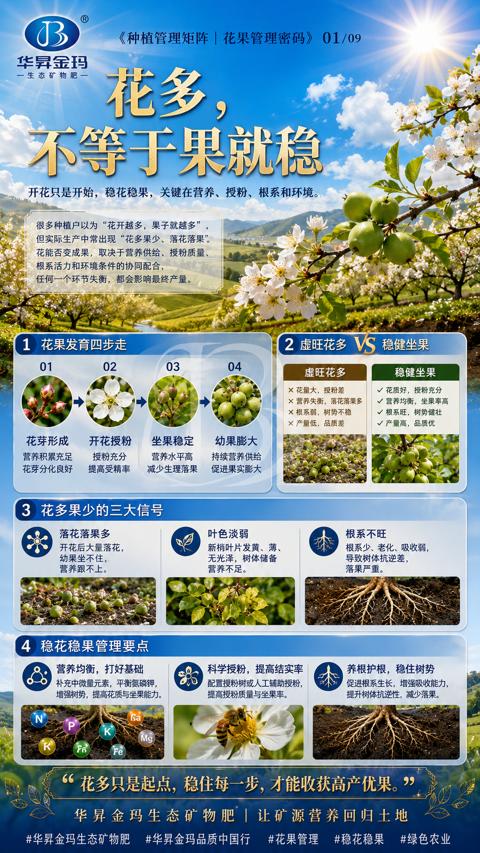 花多（开花只是开始，稳花稳果，关键在营养、授粉、根系和环境）｜华昇金玛植保系统课技术图