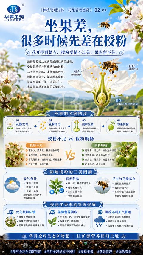 坐果差（授粉是花粉从花药传递到柱头的过程）｜华昇金玛植保系统课技术图