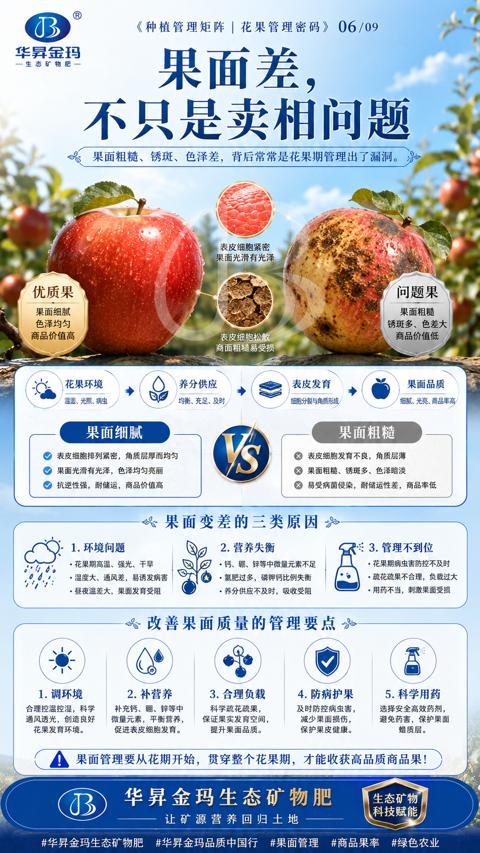 果面差（果面管理要从花期开始，贯穿整个花果期，才能收获高品质商品果）｜华昇金玛植保系统课技术图
