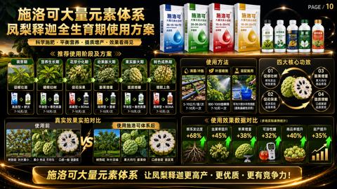 凤梨释迦全生育期使用方案｜华昇金玛植保系统课技术图