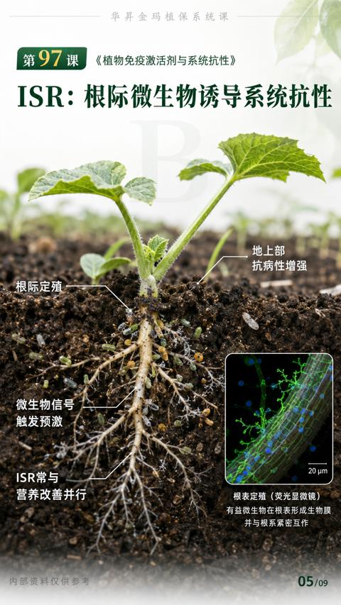 ISR： 根际微生物诱导系统抗性（植物免疫激活剂与系统抗性）｜华昇金玛植保系统课技术图