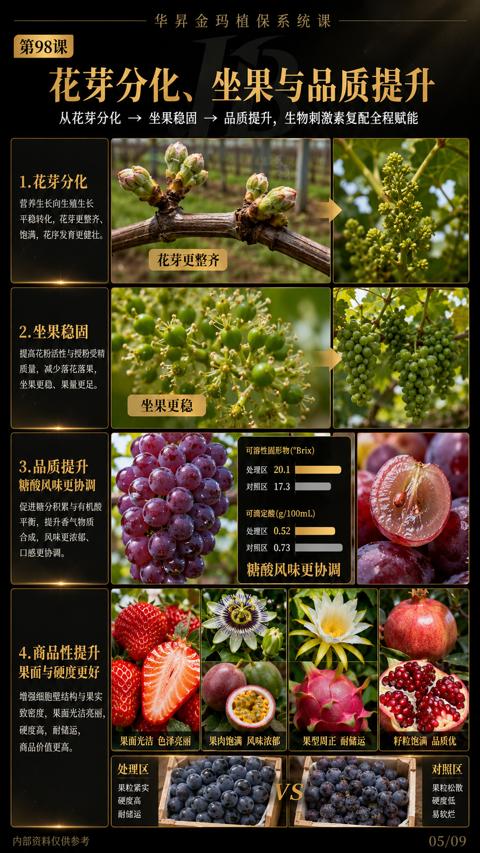 花芽分化、坐果与品质提升｜华昇金玛植保系统课技术图