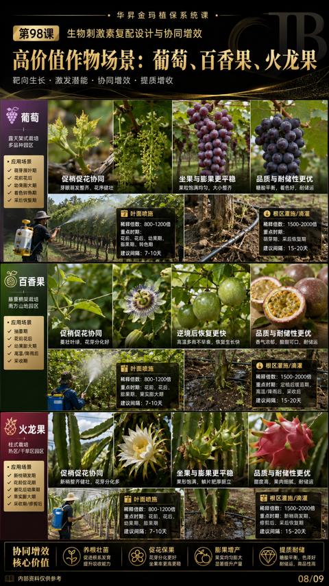 高价值作物场景：葡萄、百香果、火龙果｜华昇金玛植保系统课技术图