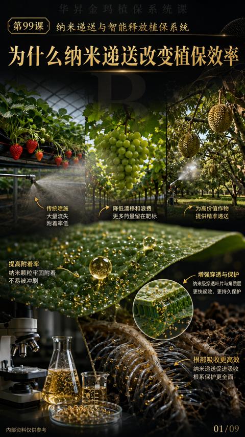 为什么纳米递送改变植保效率（纳米递送与智能释放植保系统）｜华昇金玛植保系统课技术图