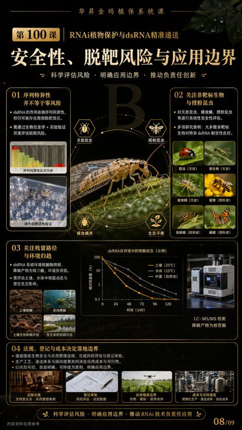安全性、脱靶风险与应用边界（生产工艺、遥送体系与田间效果共同决定应用成本与可行性）｜华昇金玛植保系统课技术图