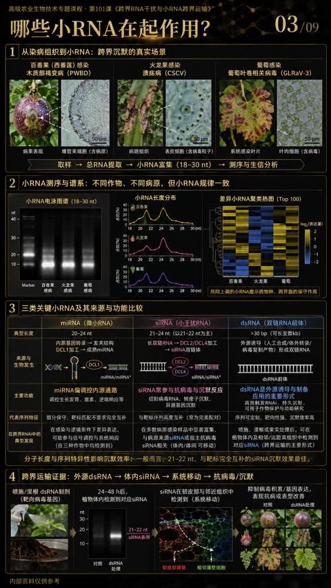 哪些小RNA在起作用（分子长度与序列特异性影响沉默效率）｜华昇金玛植保系统课技术图