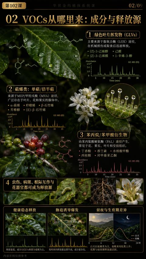 02 VOCs从哪里来：成分与释放源｜华昇金玛植保系统课技术图