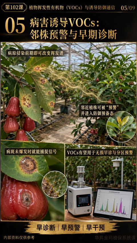 病害诱导VOCs（VOCs有望用于无损早诊与分区预警）｜华昇金玛植保系统课技术图