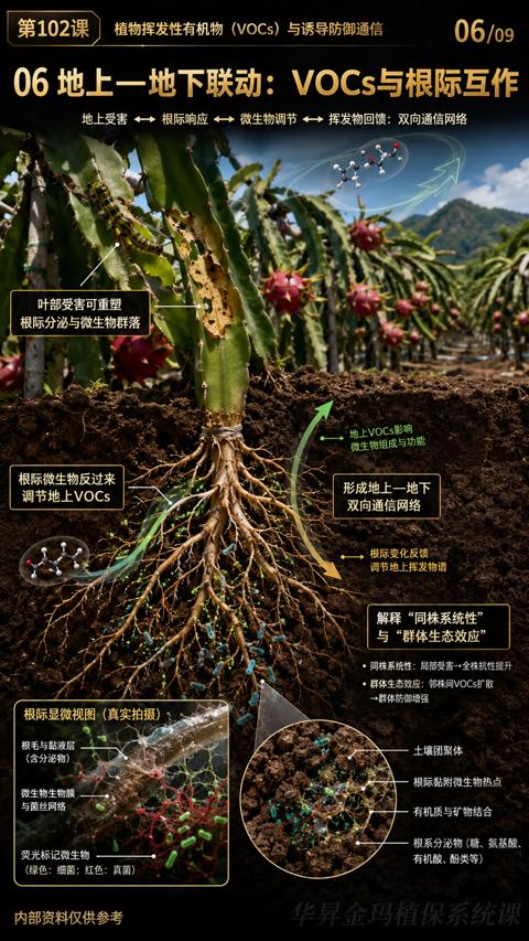 06 地上一地下联动：VOCs与根际互作｜华昇金玛植保系统课技术图