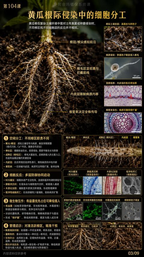 黄瓜根际侵染中的细胞分工（成熟区（根毛区））｜华昇金玛植保系统课技术图
