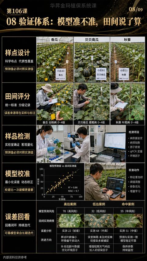 08 验证体系：模型准不准，田间说了算（误差来源常在采样与标注）｜华昇金玛植保系统课技术图