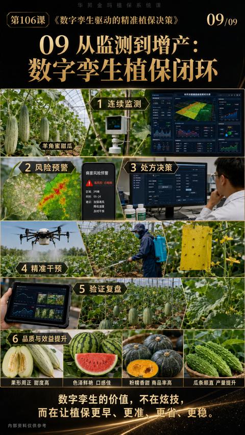 数字孪生植保闭环（而在让植保更早、更准、更省、更稳）｜华昇金玛植保系统课技术图