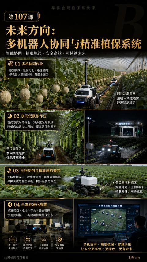 未来方向（支持生物农药、微生物制剂、精准变量施药）｜华昇金玛植保系统课技术图