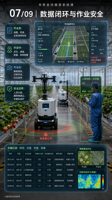 数据闭环与作业安全（关键记录）｜华昇金玛植保系统课技术图