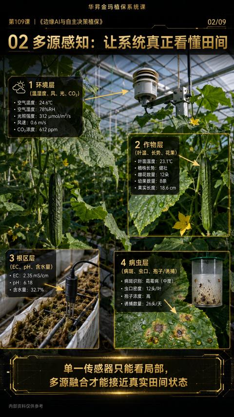 02 多源感知：让系统真正看懂田间（多源融合才能接近真实田间状态）｜华昇金玛植保系统课技术图