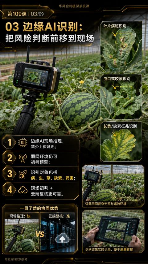 03 边缘AI识别（识别结果实时记录，便于追溯管理）｜华昇金玛植保系统课技术图