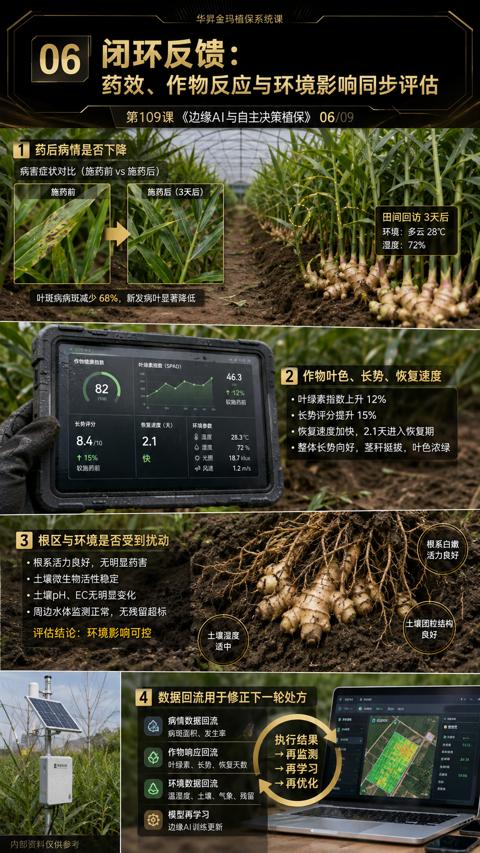 闭环反馈（恢复速度加快，2.1天进入恢复期）｜华昇金玛植保系统课技术图