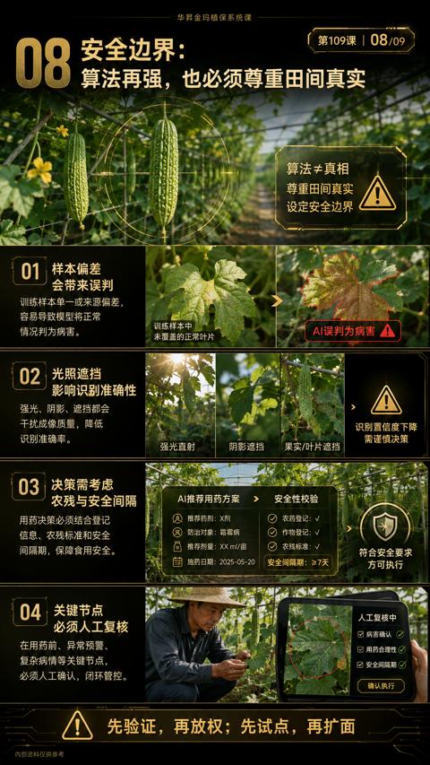 安全边界（先验证，再放权；先试点，再扩面）｜华昇金玛植保系统课技术图