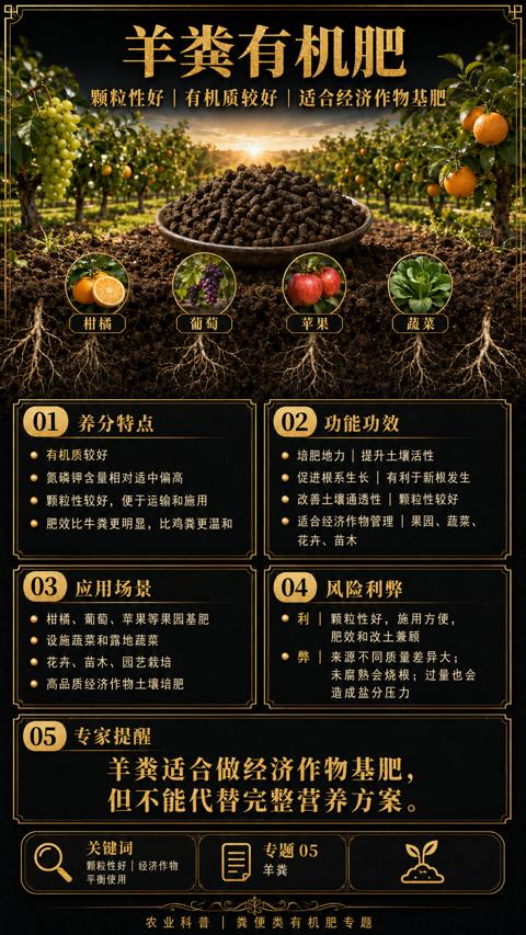 羊粪有机肥（但不能代替完整营养方案）｜华昇金玛植保系统课技术图