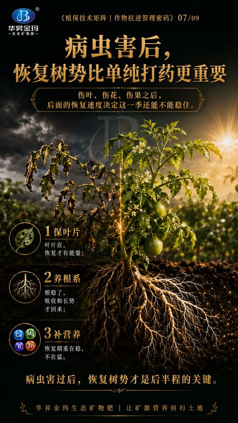 病虫害后（后面的恢复速度决定这一季还能不能稳住）｜华昇金玛植保系统课技术图