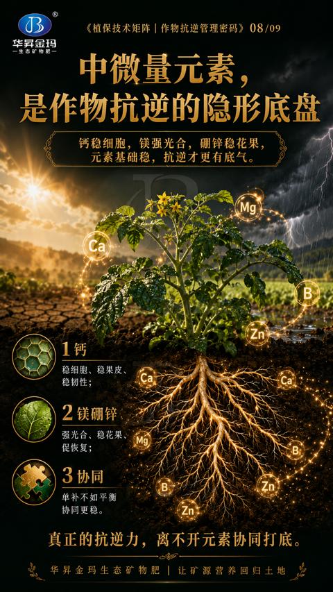 中微量元素（真正的抗逆力，离不开元素协同打底）｜华昇金玛植保系统课技术图