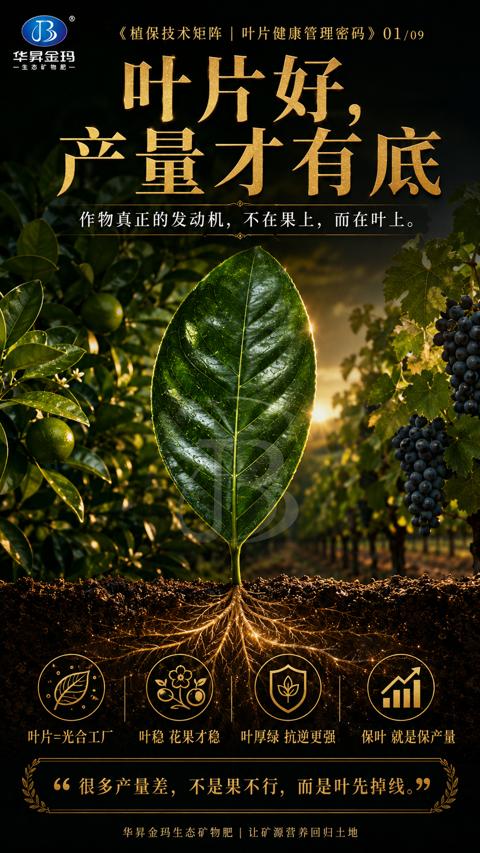叶片好（作物真正的发动机，不在果上，而在叶上）｜华昇金玛植保系统课技术图