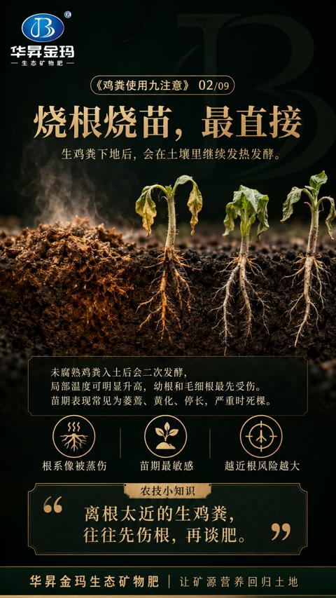 烧根烧苗，最直接（苗期表现常见为菱薏、黄化、停长，严重时死棵）｜华昇金玛植保系统课技术图