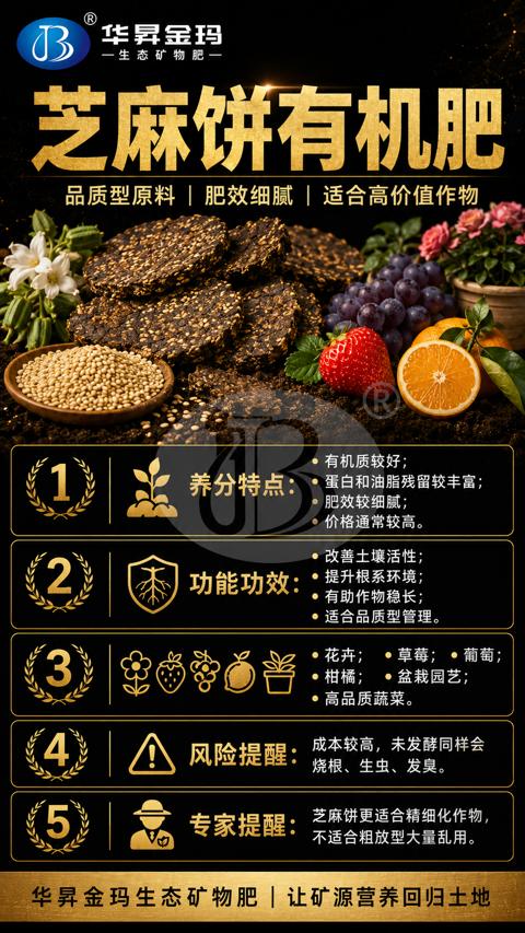 芝麻饼有机肥（芝麻饼更适合精细化作物）｜华昇金玛植保系统课技术图