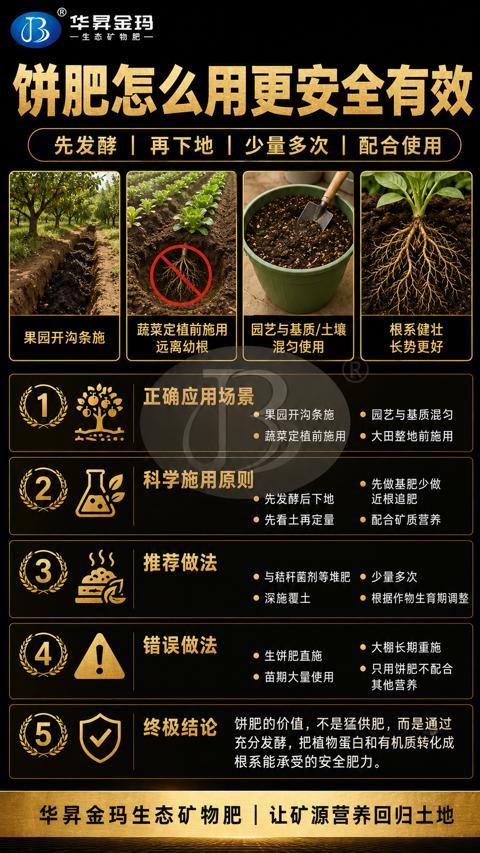 饼肥怎么用更安全有效（充分发酵，把植物蛋白和有机质转化成）｜华昇金玛植保系统课技术图