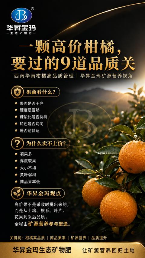 一颗高价柑橘（高价果不是采收时挑出来的）｜华昇金玛植保系统课技术图