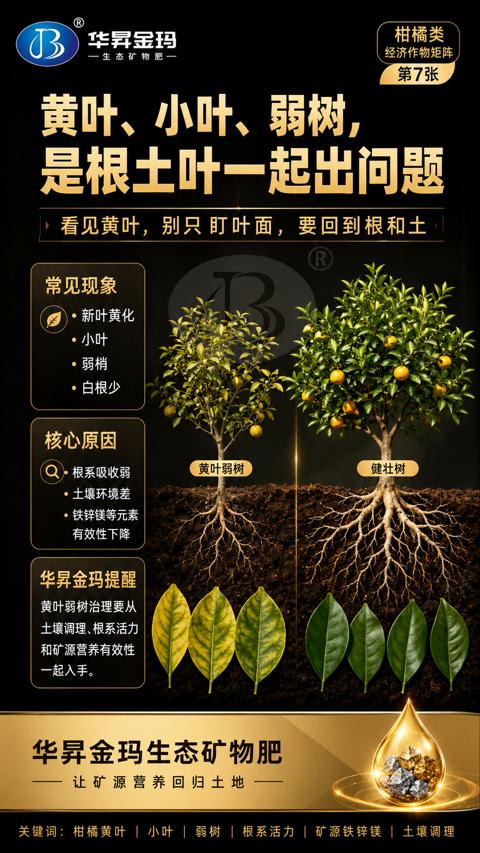 黄叶、小叶、弱树｜华昇金玛植保系统课技术图