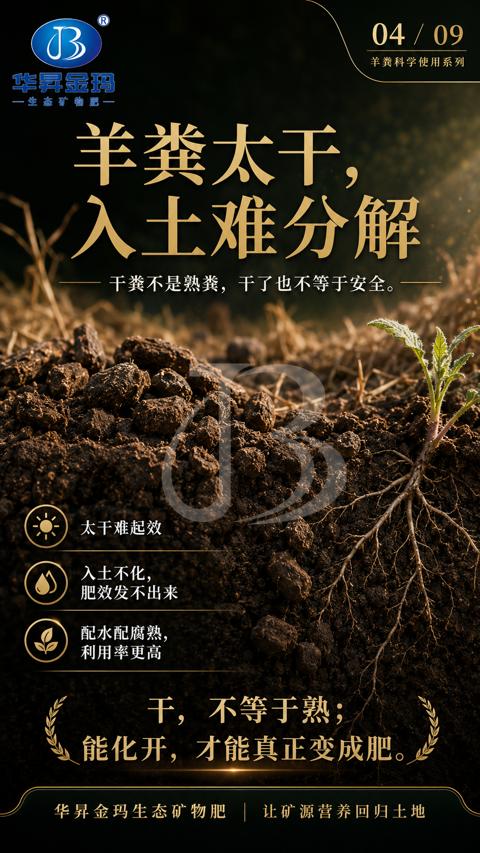 羊粪太干（能化开，才能真正变成肥）｜华昇金玛植保系统课技术图