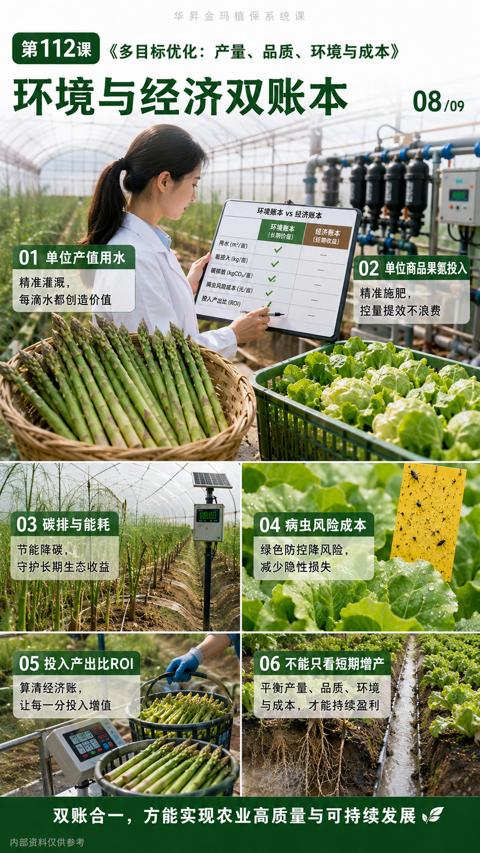 环境与经济双账本（双账合一，方能实现农业高质量与可持续发展）｜华昇金玛植保系统课技术图
