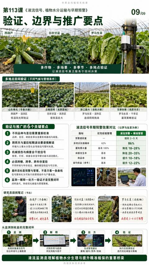 验证、边界与推广要点（液流监测是理解植物水分生理与提升精准植保的重要桥梁）｜华昇金玛植保系统课技术图
