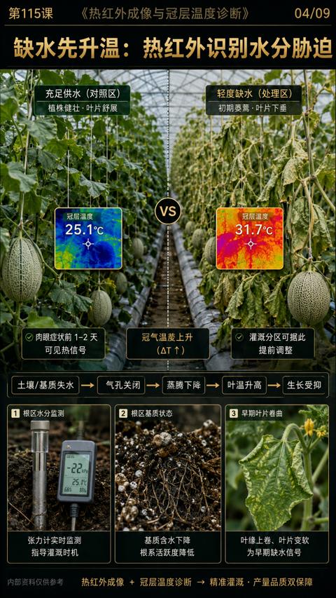 缺水先升温：热红外识别水分胁迫｜华昇金玛植保系统课技术图